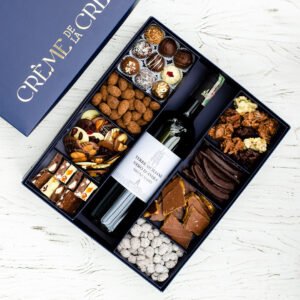 Caja de chocolates 8 divisiones + Vino